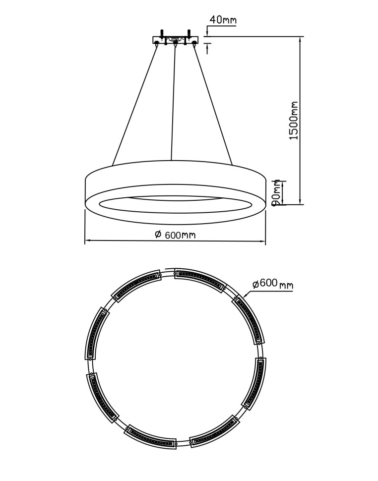 Люстра подвесная Fluorite FL1069-7P