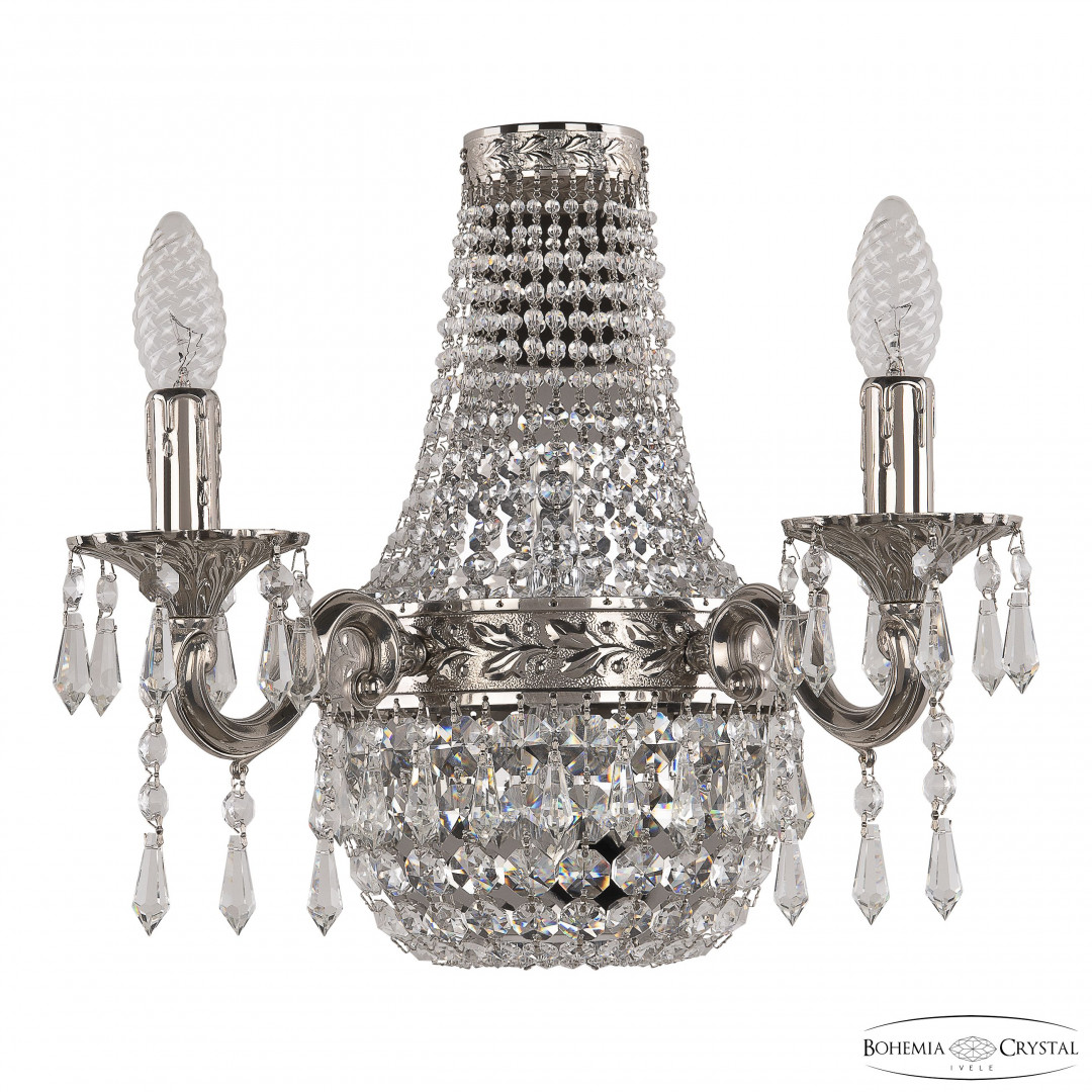 Бра хрустальные 2201H201B/2/35IV Ni Bohemia Ivele Crystal