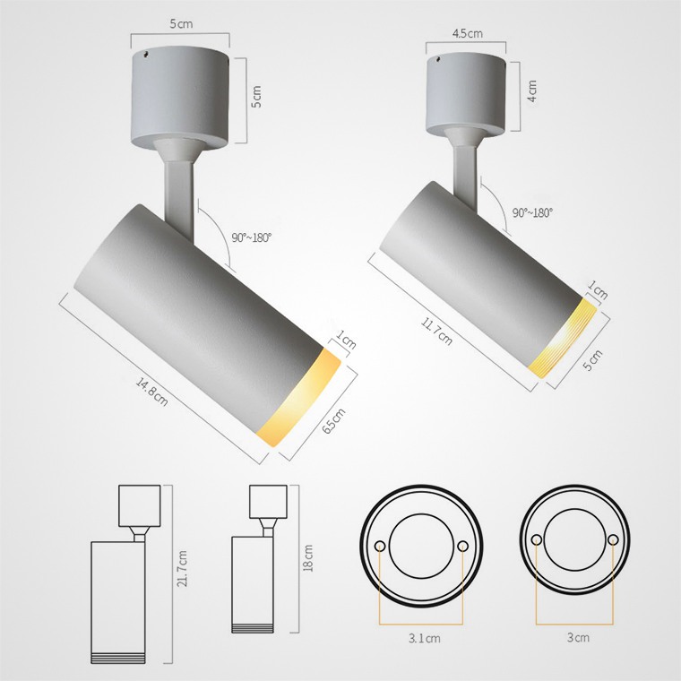 Потолочный светильник UNI S Белый by ImperiumLoft