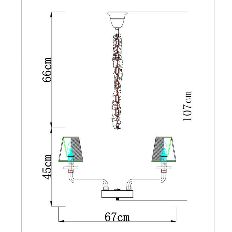 Подвесная люстра Divinare 1700/02 LM-6