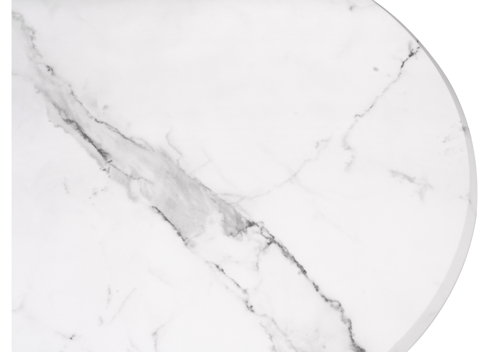 Стол деревянный Woodville Тулип 90х73 мрамор белый / белый 530834