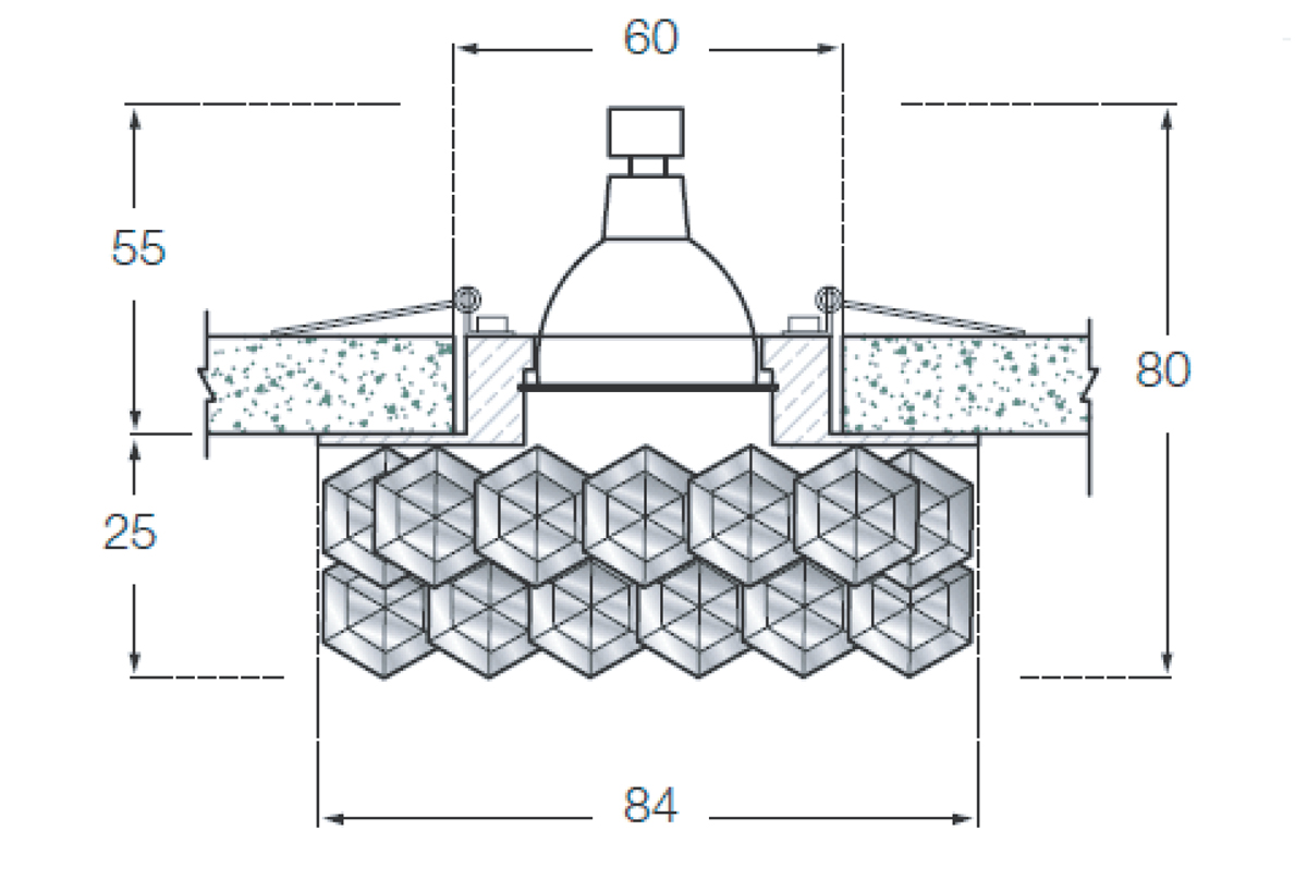 Встраиваемый светильник Donolux DL061.02.1/7 crystal/topaz