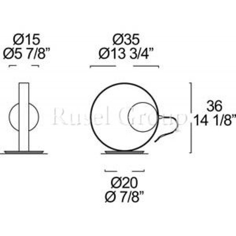 Настольная лампа Leucos GIUKO 1 TAVOLO (ITRE)