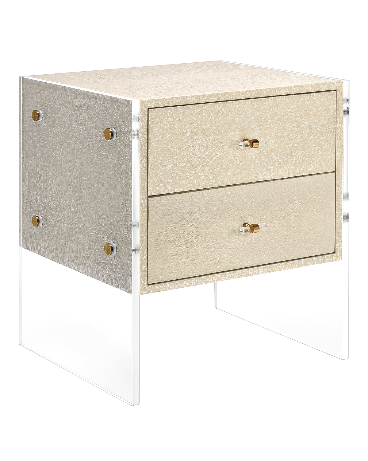 Бежевая прикроватная тумба Louvre Home Берк LHFBT11TS/DPO