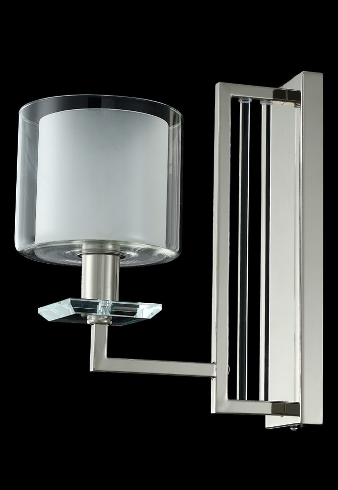 Бра Crystal Lux NICOLAS AP1 NICKEL/WHITE