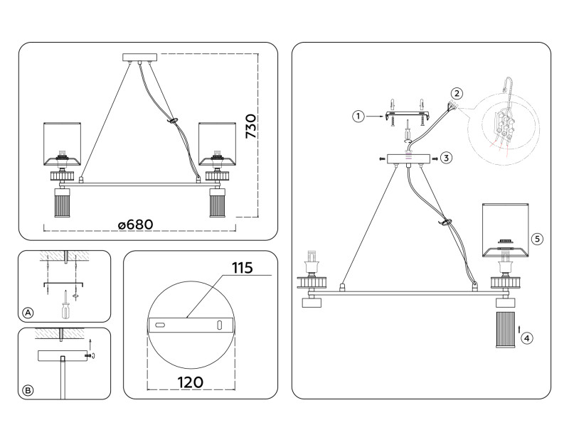 Подвесная люстра Ambrella Light LH71291