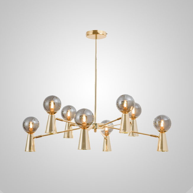 Потолочная люстра ABELINA L12 Gold Grey by ImperiumLoft