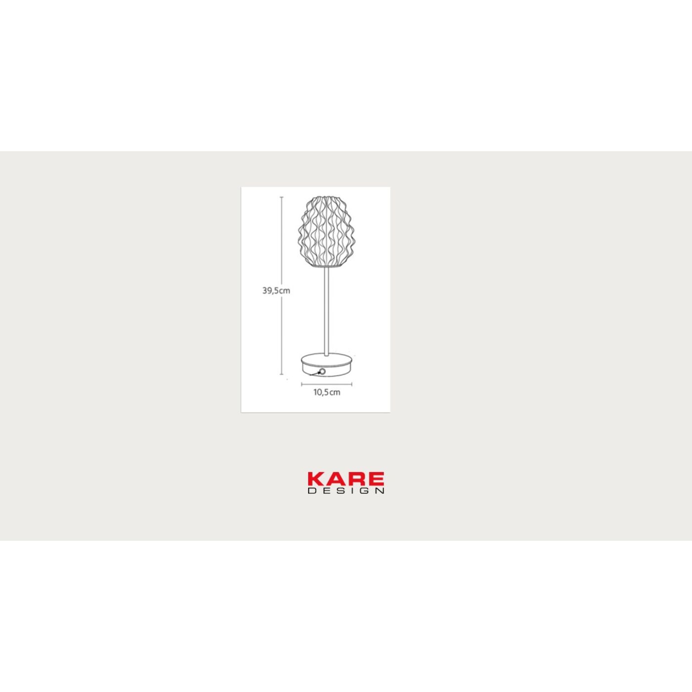 Светильник настольный Swirl white KARE 57645