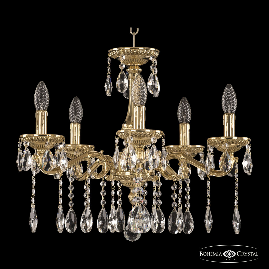 Люстра бронзовая с хрусталём 75102/5/175 A G