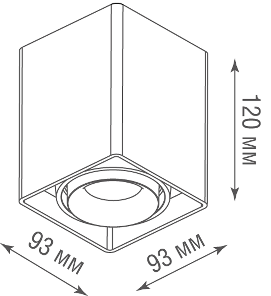 Накладной светильник под сменную лампу Donolux DL18611/01WW-SQ Silver Grey