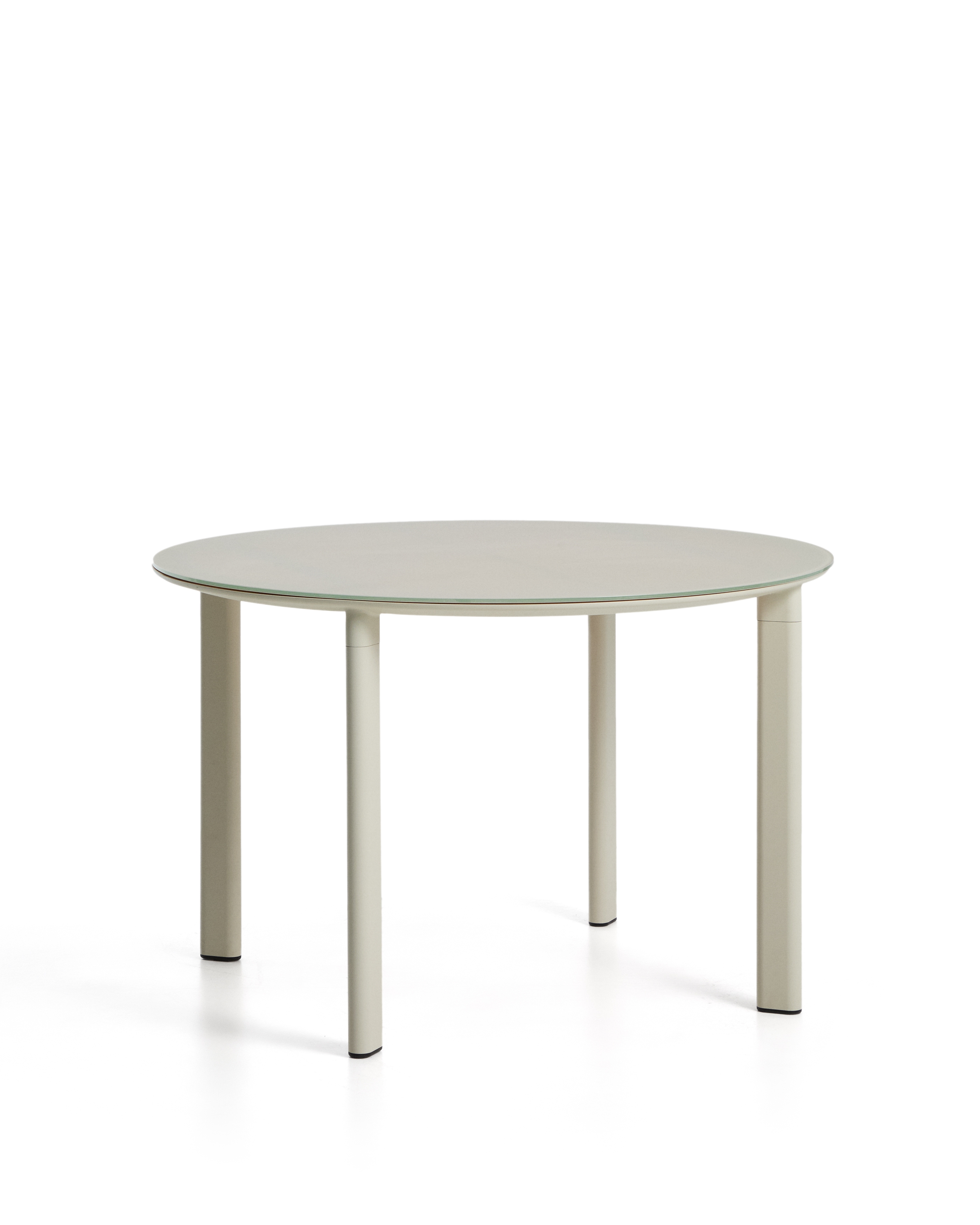 Уличный стол Erice из алюминия и закаленного стекла цвета экрю, 120 см La Forma 482237