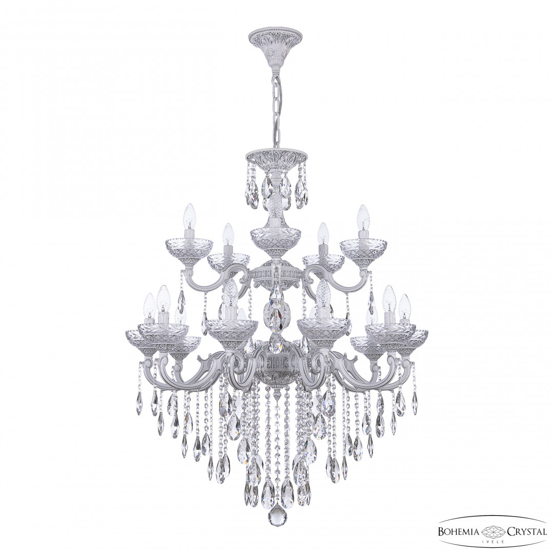 Люстра хрустальная AL78101/10+5/250/2D B WMN P Clear/M-1F Bohemia Ivele Crystal