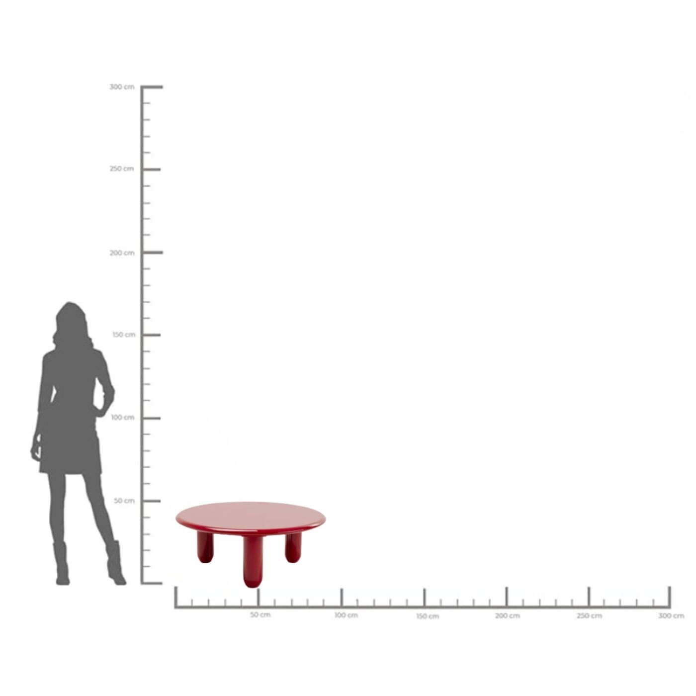 Стол приставной Eliano Red Ø90cm KARE 71258