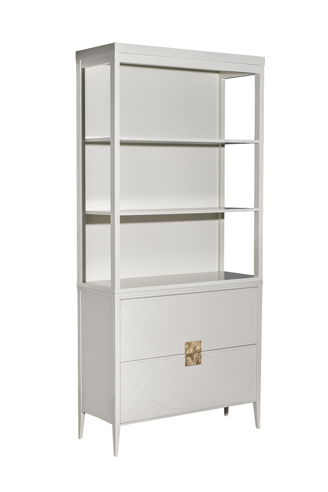 Шкаф-витрина открытый широкий с комодом с 2-мя ящиками Garda Decor 151SV-000023