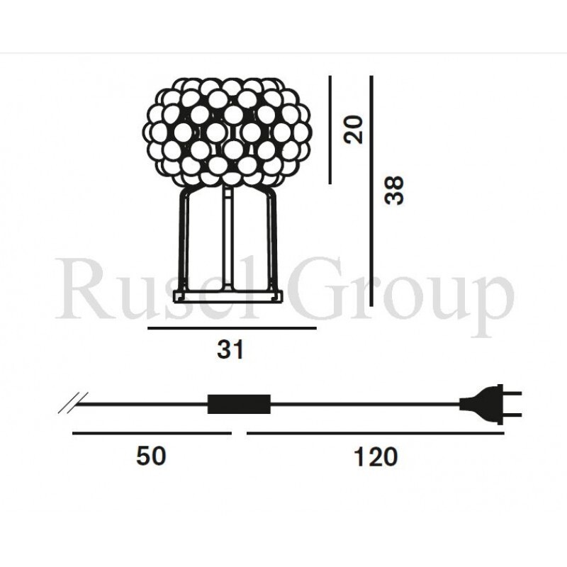 Настольный светильник Foscarini Caboche piccola tavolo