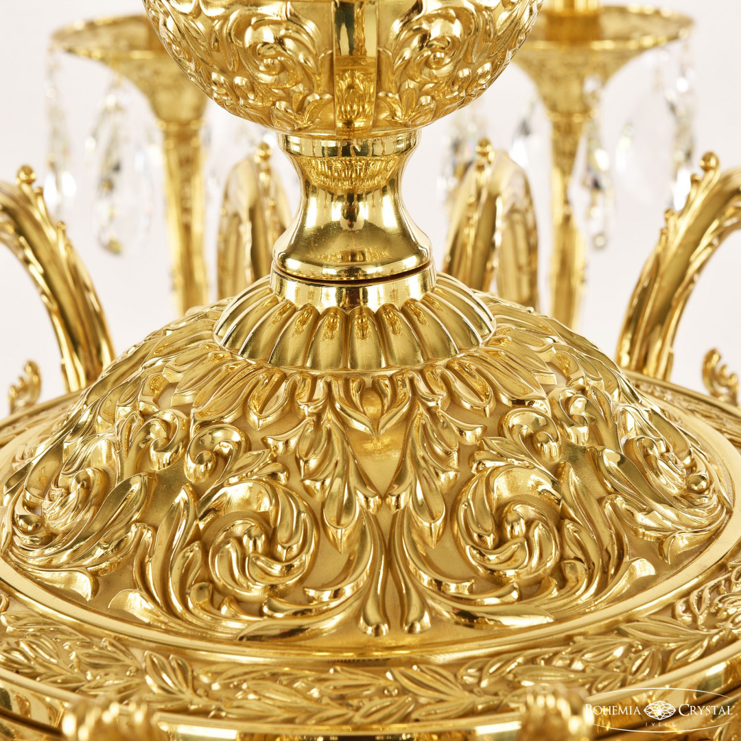 Люстра бронзовая с хрусталём 71101/16/360 B G