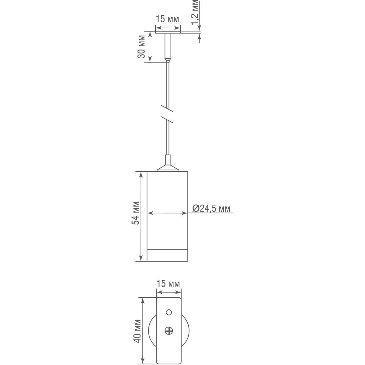 Комплект подвесной для  шинопровода Donolux Suspension kit DLS CW