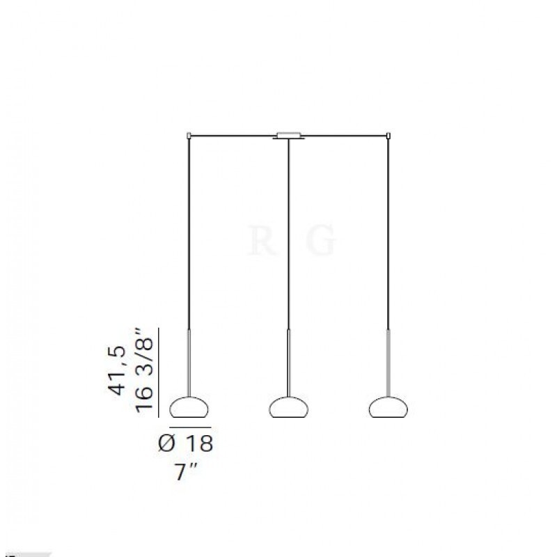 Подвесной светильник De Majo BOA S3D