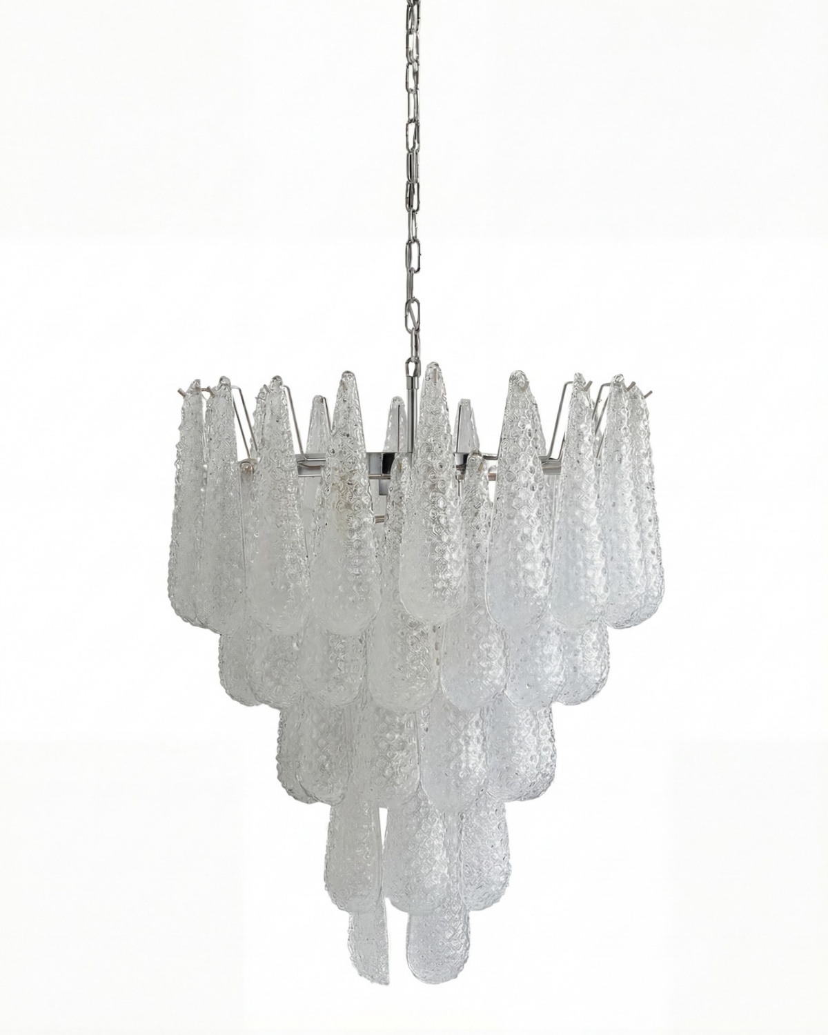 Серебристый подвесной светильник Поуль Louvre Home 21100-5DB