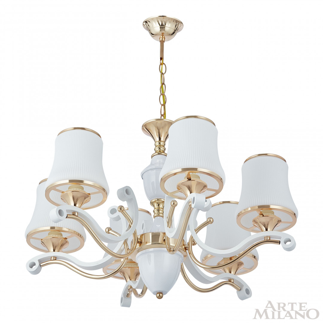 Люстра подвесная с плафонами 303987/6 Wh/Gd Arte Milano