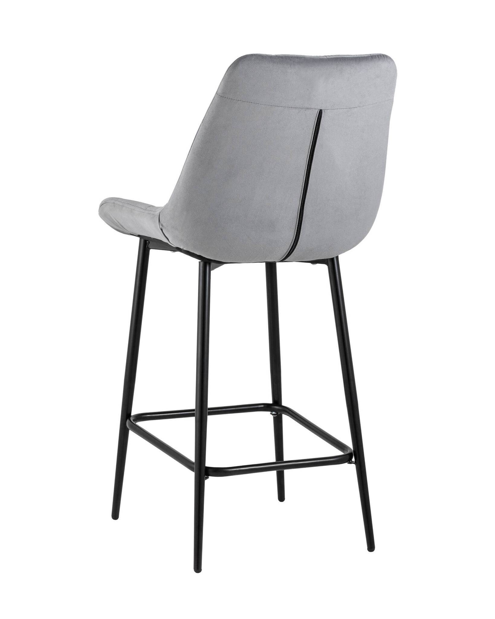 Стул полубарный Флекс велюр серый Stool Group
