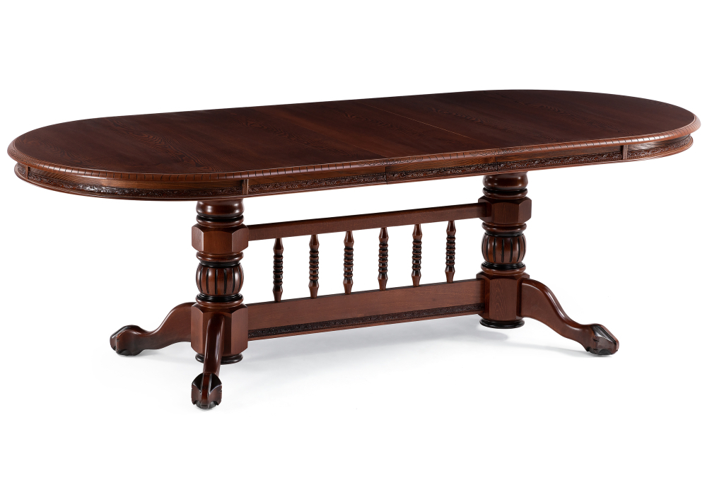 Стол деревянный Woodville Кантри 200(280)х107х79 орех / коричневая патина 450825