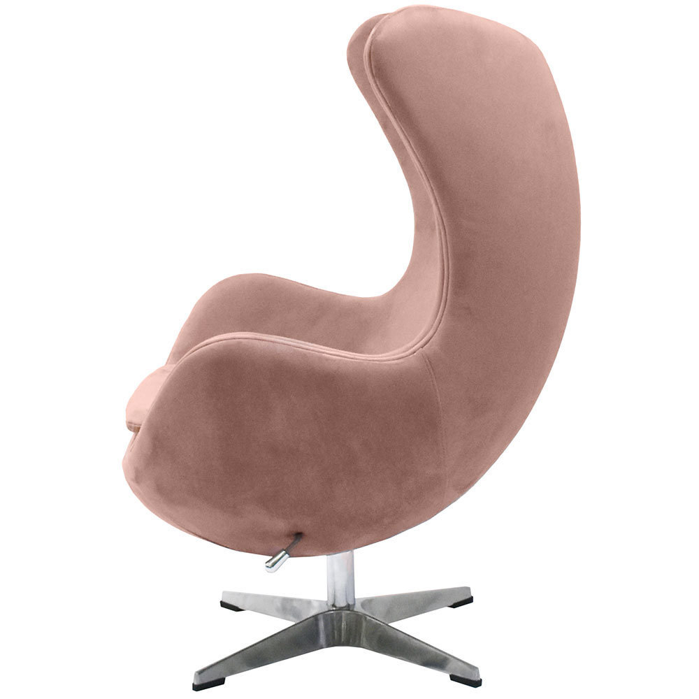 Кресло EGG CHAIR пыльно-розовый, искусственная замша Bradex Home FR 0648