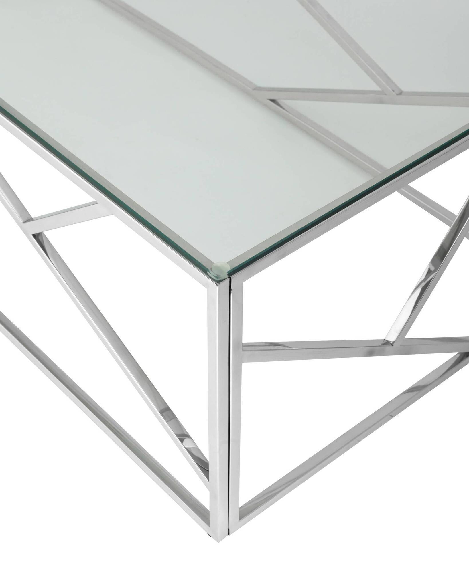 Журнальный стол 120*60 АРТ ДЕКО серебро Stool Group