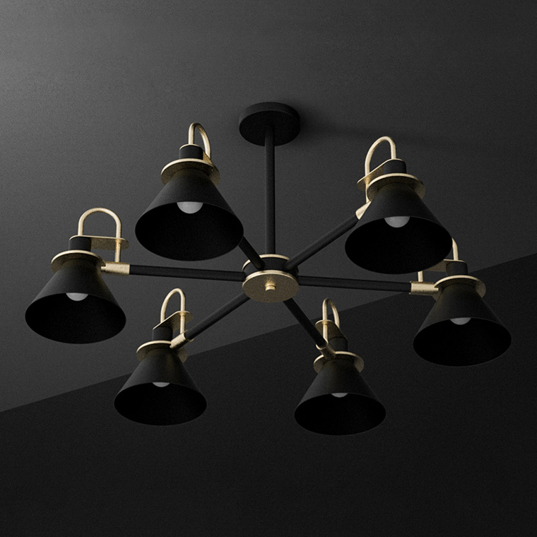 Люстра на штанге CODA D88 Green by ImperiumLoft