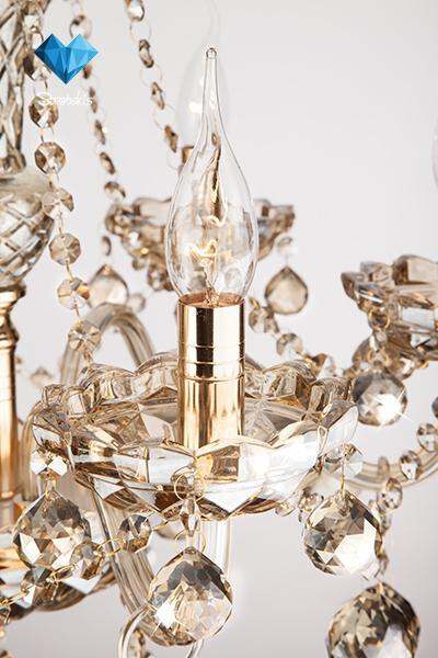 Подвесная люстра Eurosvet 10052/6 золото/тонированный хрусталь Strotskis