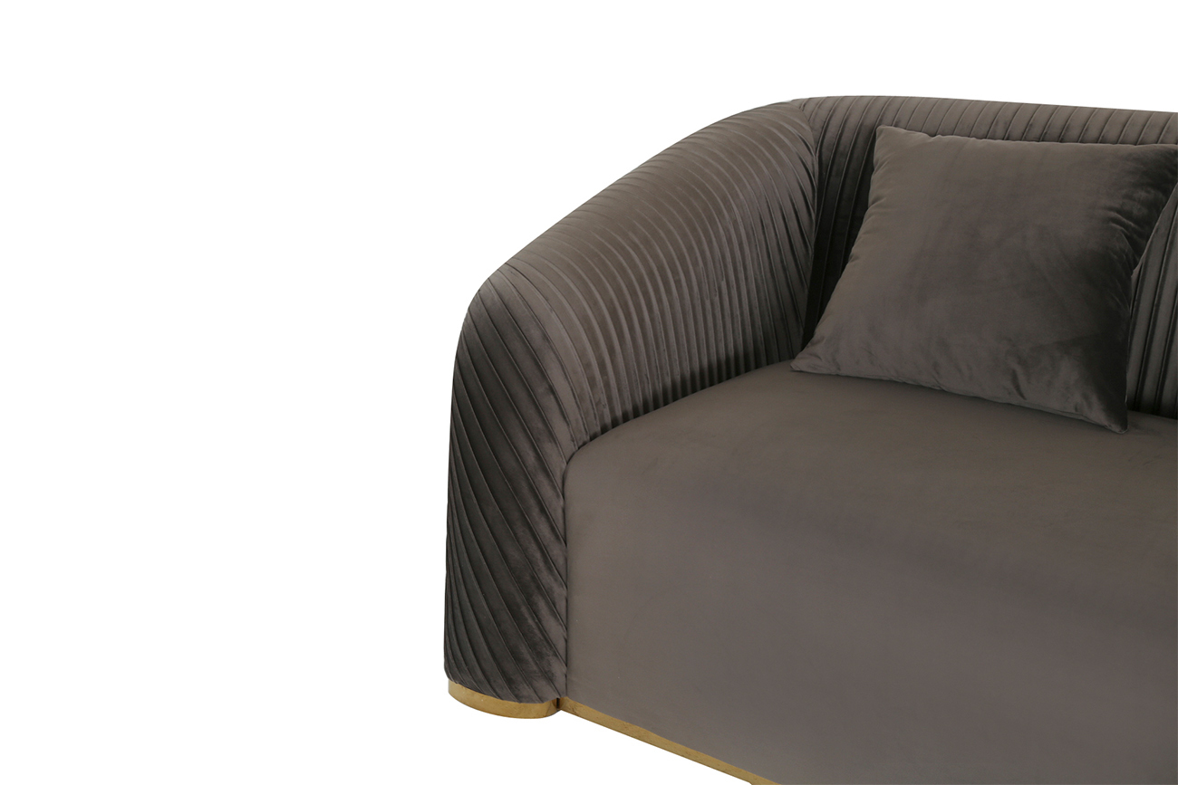 Диван Geneve двухместный велюровый темно-серый Garda Decor 102AN-DIV-9162-TSE