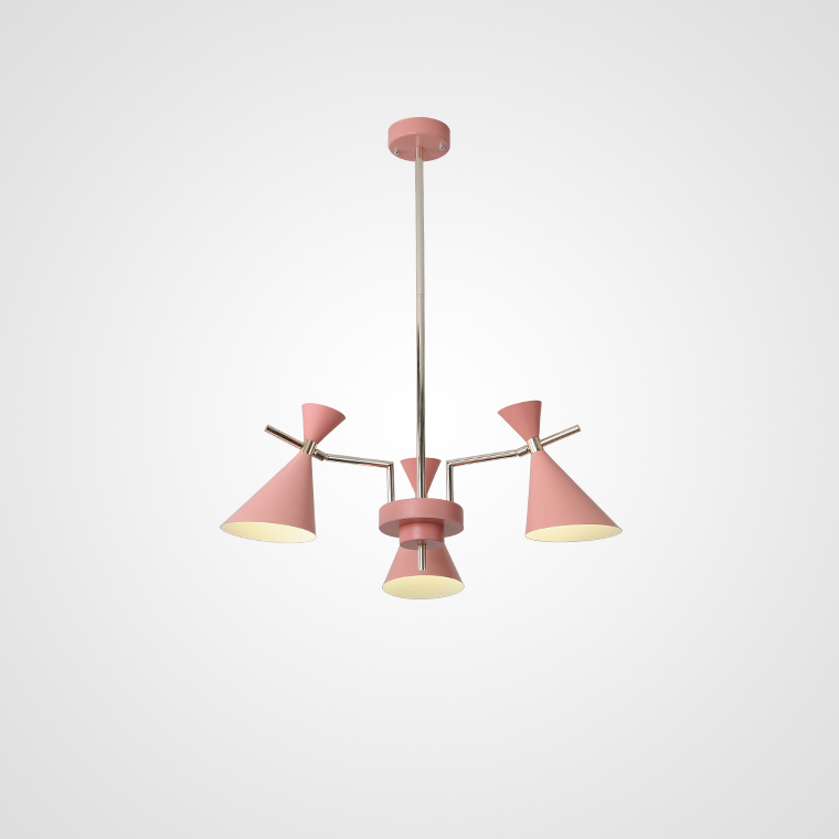 Люстра на штанге FRANKA D80 3 lamps Pink by ImperiumLoft