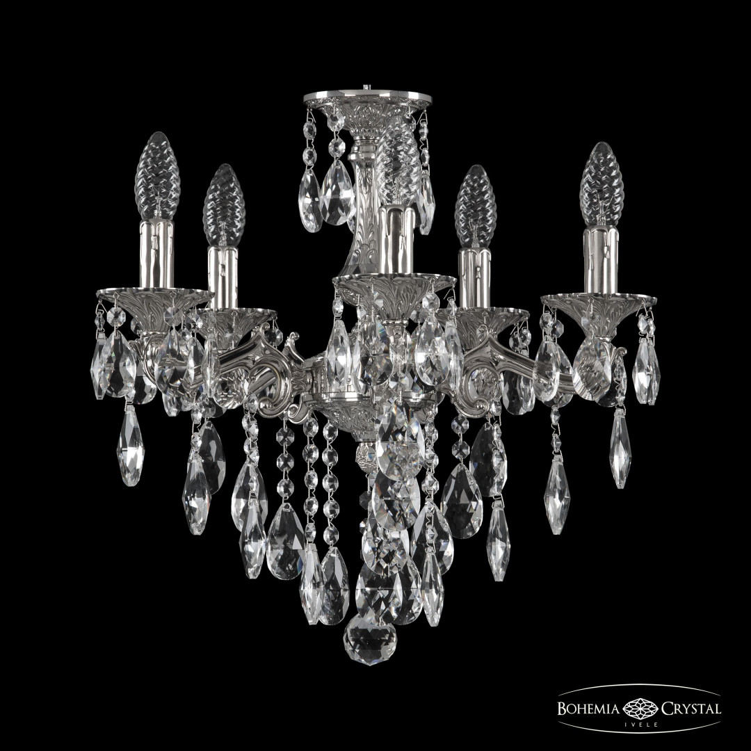 Люстра бронзовая с хрусталём 72102/5/125 B Ni