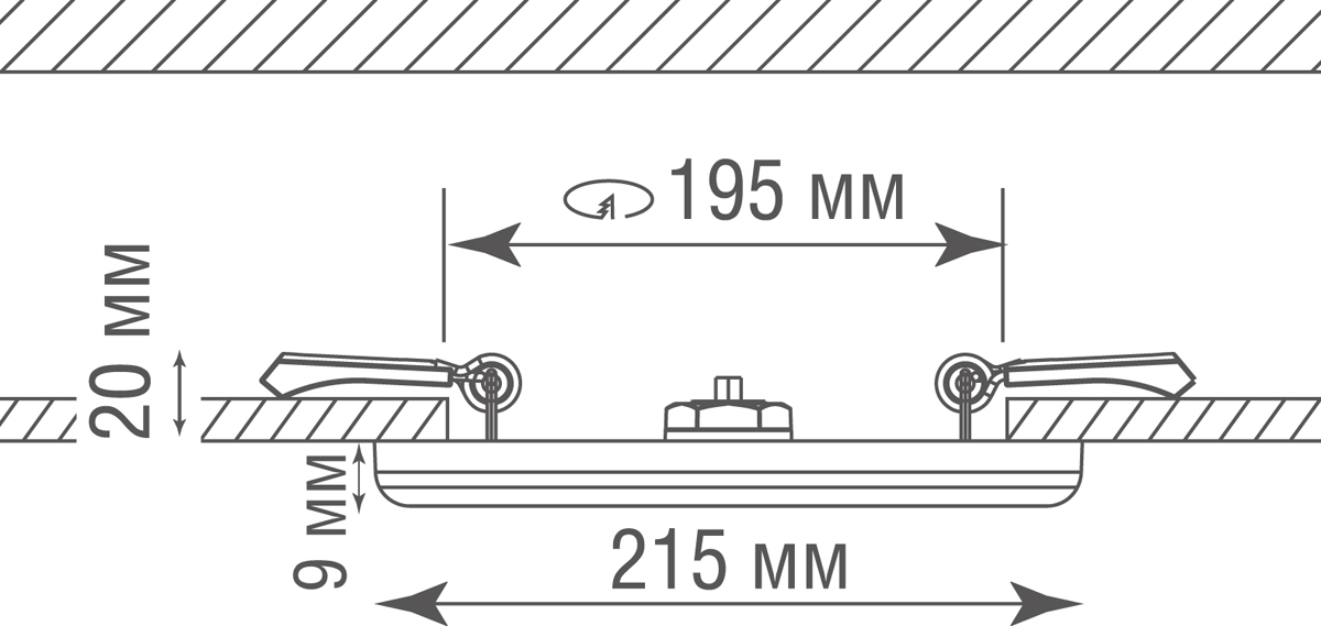 Влагозащитная ударопрочнаястраиваемая светодиодная панель Donolux DL20091/30W White R