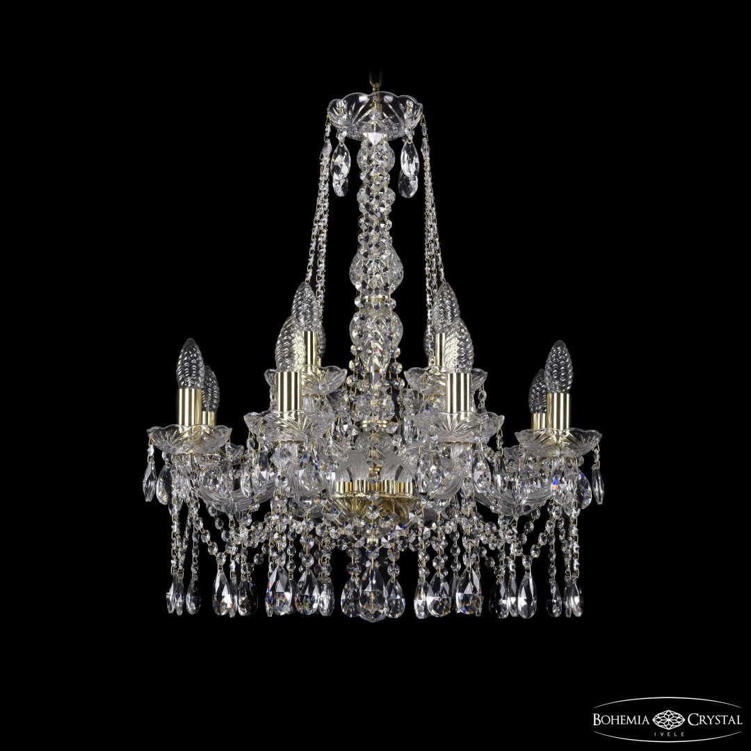 Люстра хрустальная 1413/8+4/200/h-66 G