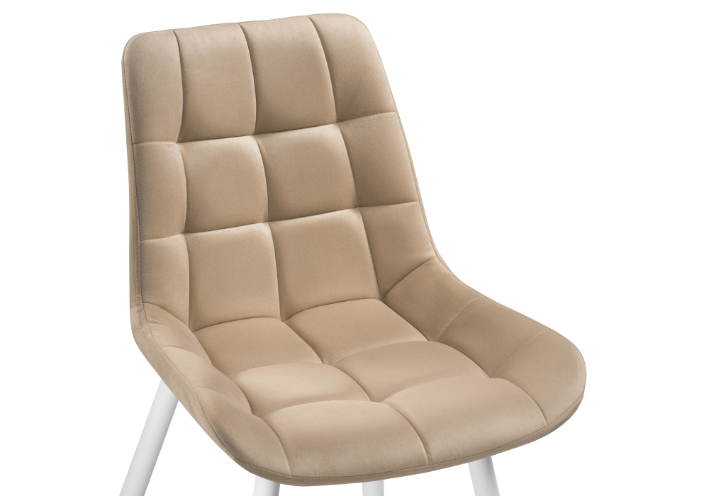 Стул Woodville Челси велюр бежевый / белый 502083