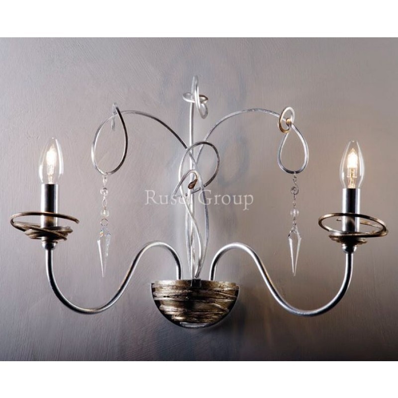 Настенный светильник Masca Mozart 1874/A2 Argento patinato