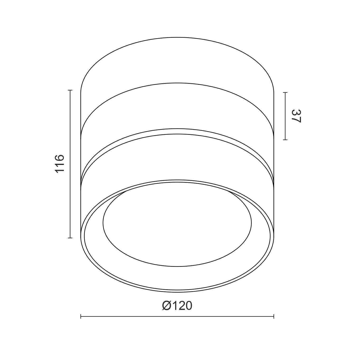 Накладной светодиодный светильник Ledron BARREL MINI Wooden Black
