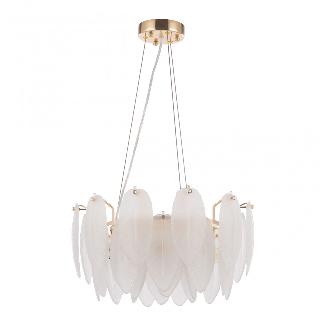 Люстра с плафоном в виде перьев 4653.D450.H240.E14.5 G Arte Milano