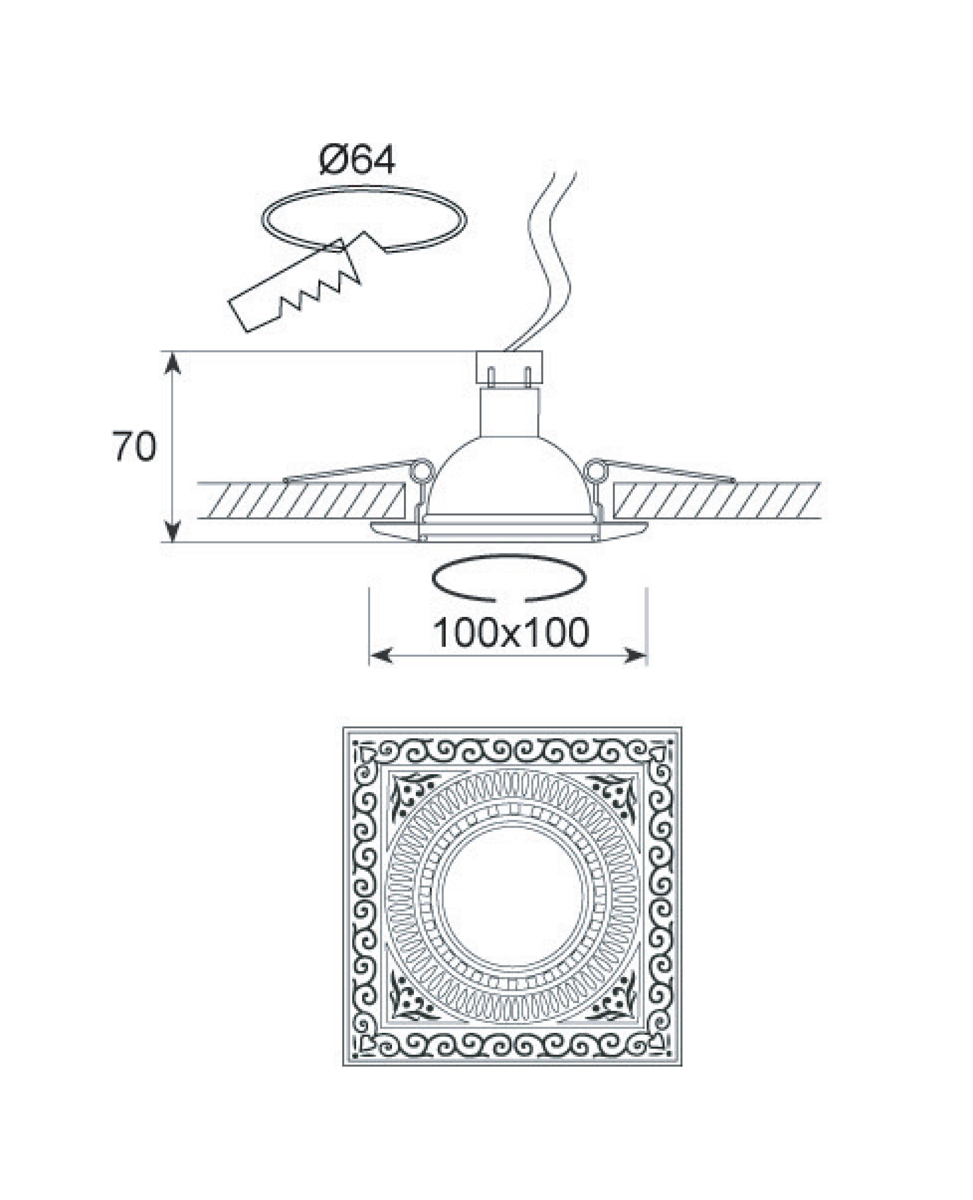 Встраиваемый светильник Donolux SN1583-Antique bronze