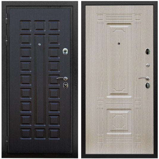 Дверь входная Graf Триумф МДФ 16 мм ФЛ-183 Венге / МДФ 16 мм ФЛ-2 Дуб беленый