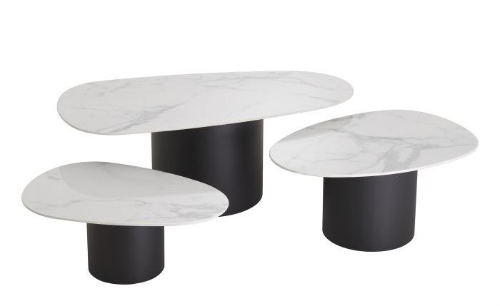 Кофейный столик Eichholtz Zane white ceramic marble set of 3 115560