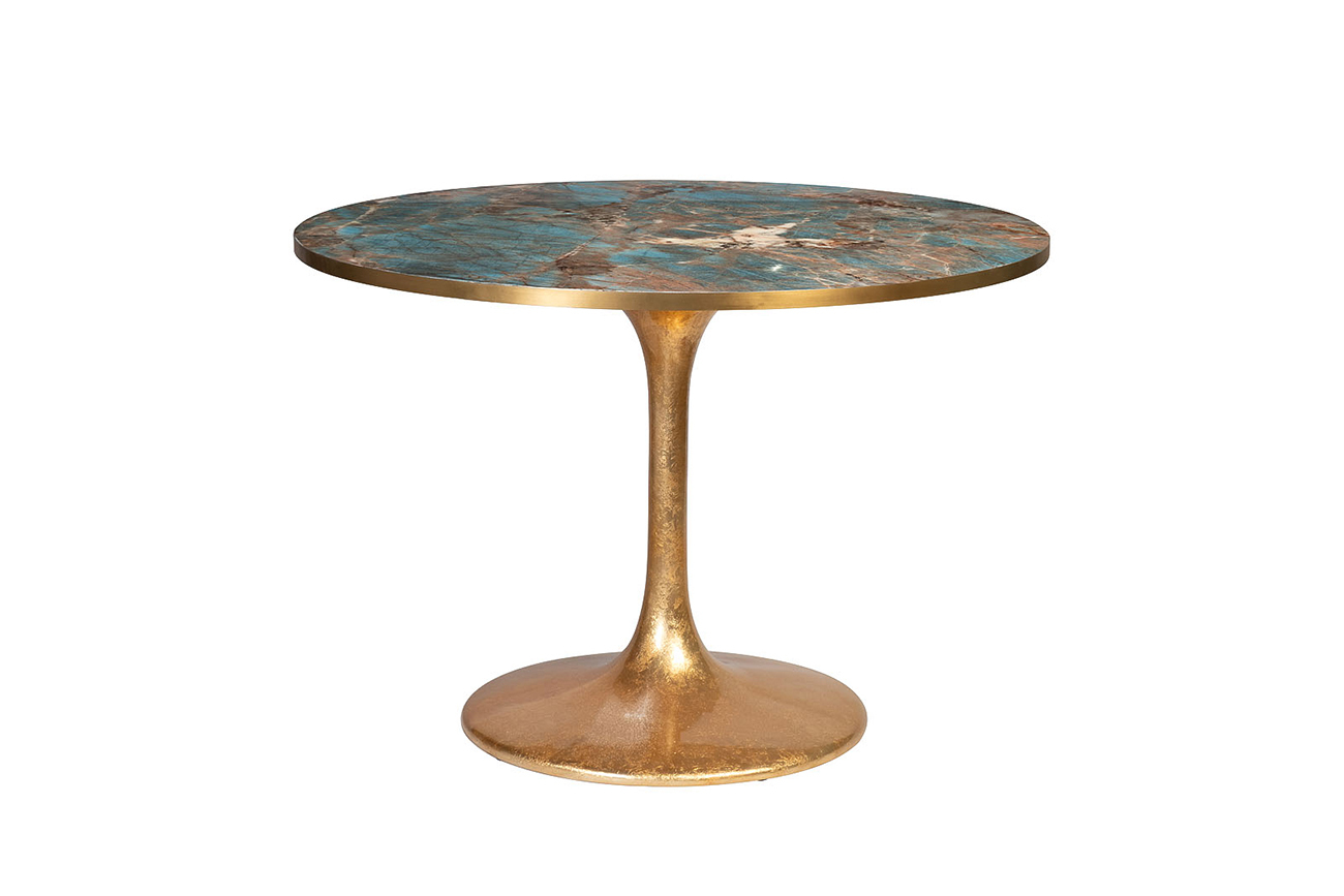 Стол обеденный Venice Blue голубой искусственный мрамор Garda Decor 33FS-21004STOL/OB