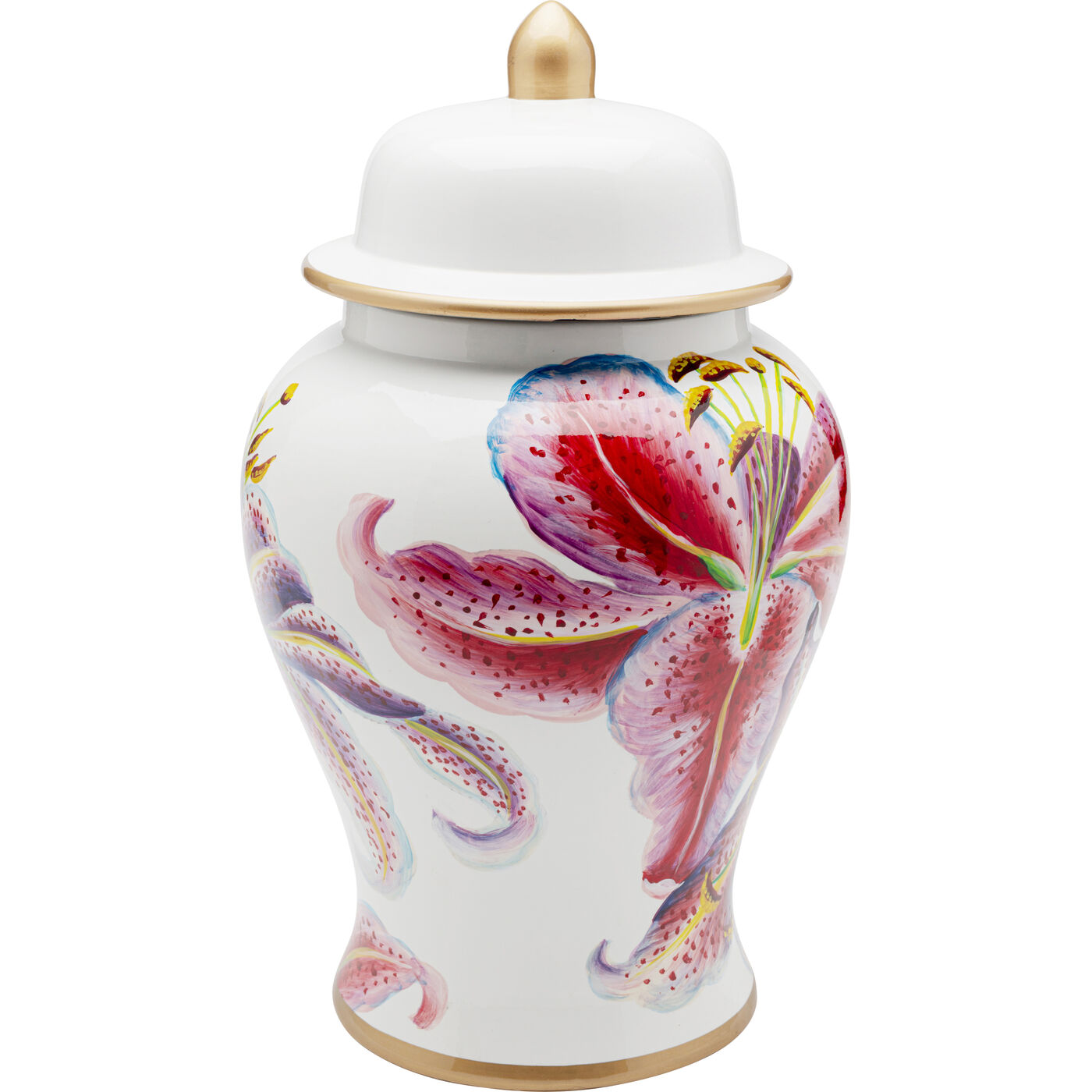 Банка декоративная Lillies Pink Ø26cm KARE 58108