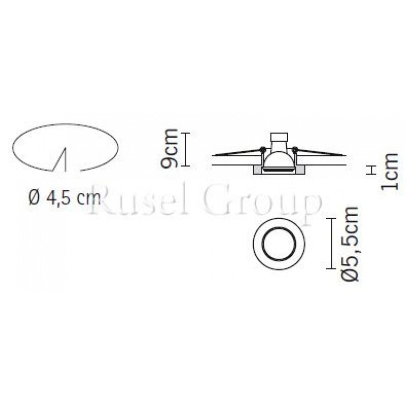 Встраиваемый светильник Fabbian Venere D55 F02 01
