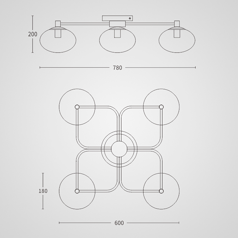 Люстра Champignon Flushmount by ImperiumLoft