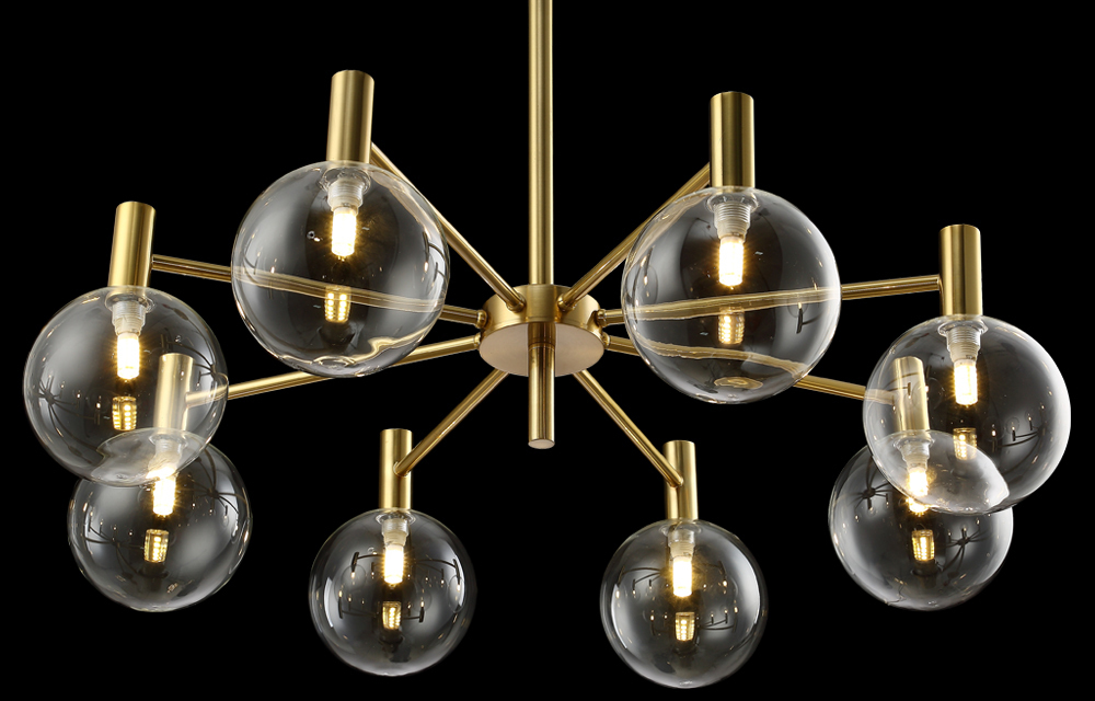 Люстра Crystal Lux ANDRES SP8 BRONZE/TRANSPARENTE