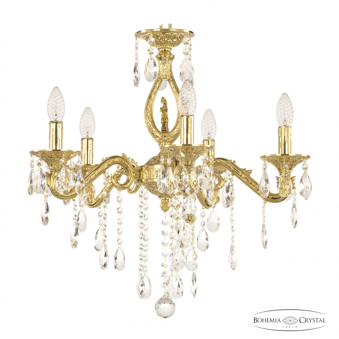 Люстра бронзовая с хрусталём 71402/5/175 B G FH1S