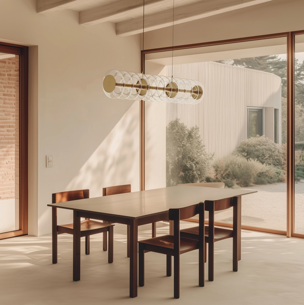 Подвесной светильник Vitree злотой металл/ прозрачный плафон Aromas del Campo