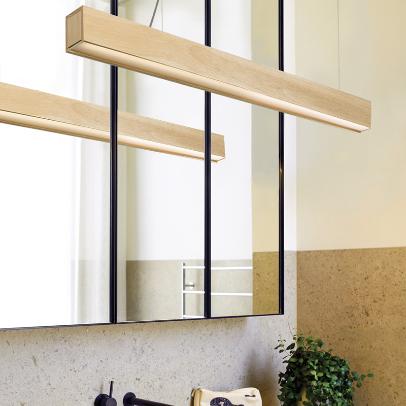 Подвесной реечный светильник RISTON Dark brown by ImperiumLoft